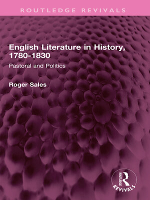 cover image of English Literature in History, 1780-1830